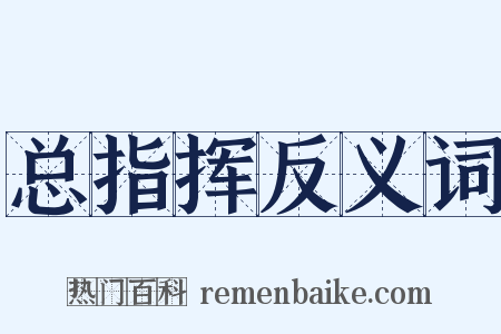 总指挥反义词是什么意思的图片